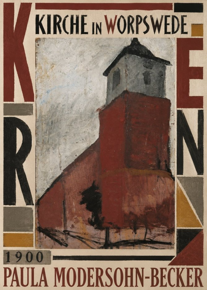 Paula Modersohn-Becker Kirche in Worpswede No5 - Poszter