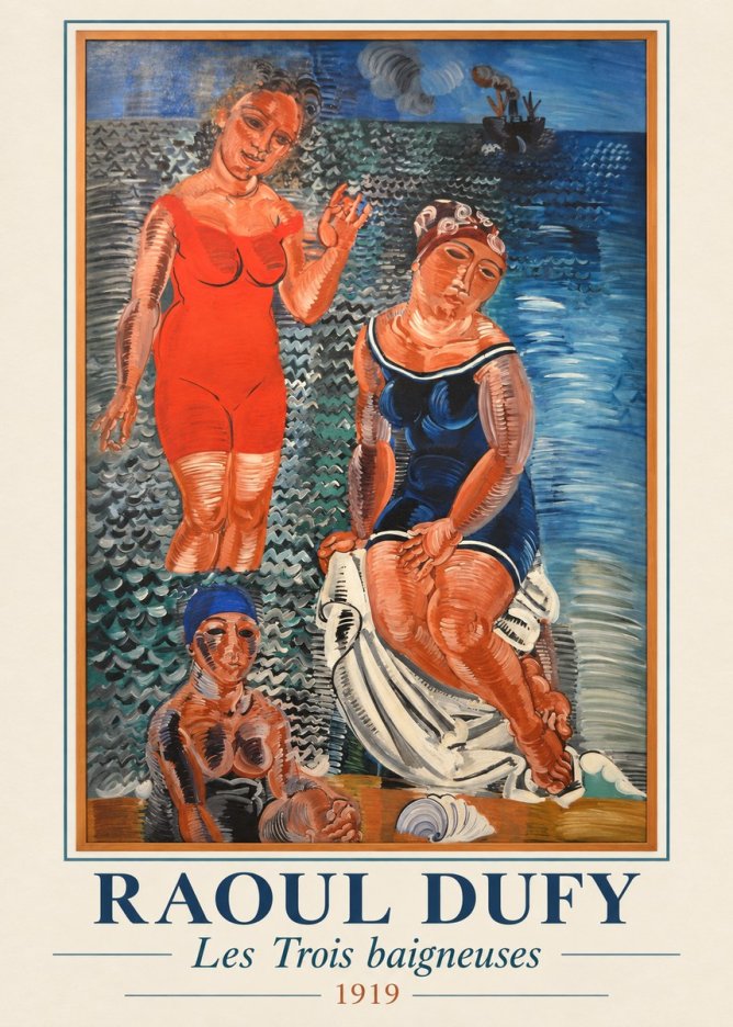 Raoul Dufy Les Trois Baigneuses No1 - Poszter