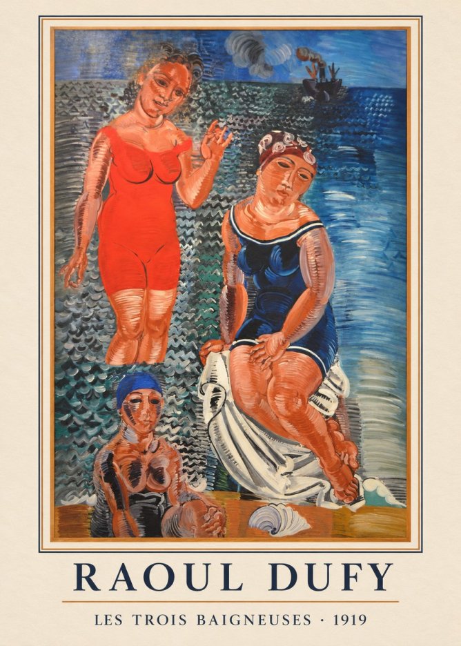 Raoul Dufy Les Trois Baigneuses No3 - Poszter