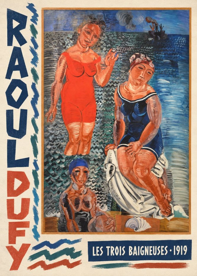 Raoul Dufy Les Trois Baigneuses No4 - Poszter