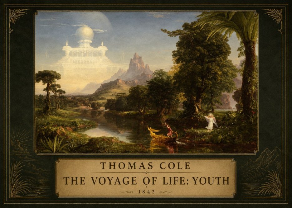 Thomas Cole The Voyage of Life: Youth III No5 - Poszter