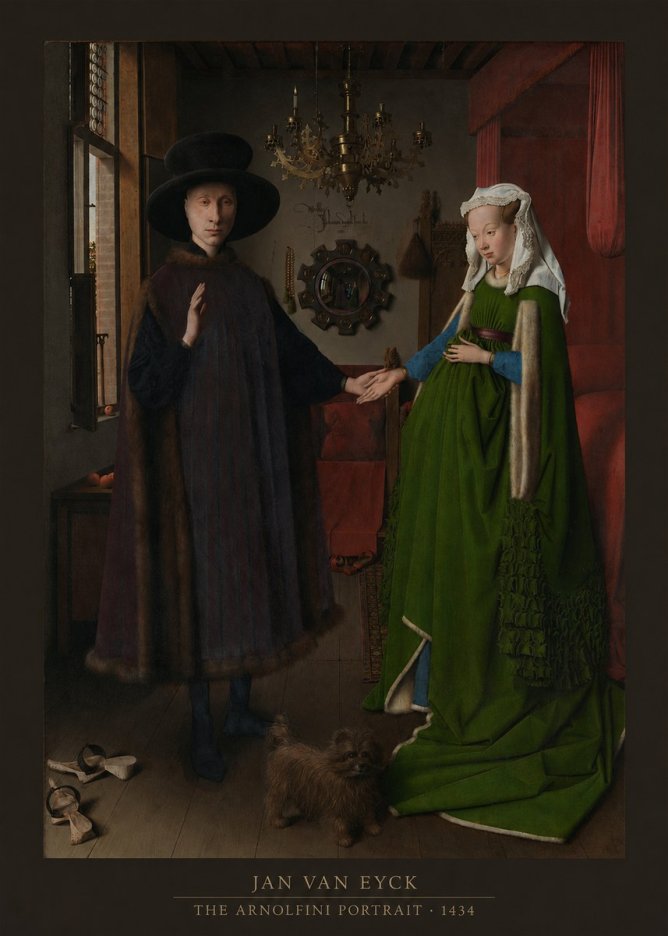 Jan van Eyck The Arnolfini Portrait VII No6 - Poszter
