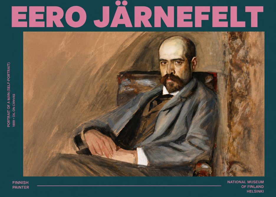 Eero Järnefelt Portrait of a Man (Self-portrait) No3 - Poszter
