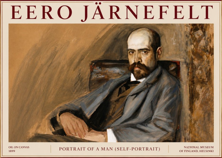Eero Järnefelt Portrait of a Man (Self-portrait) No5 - Poszter