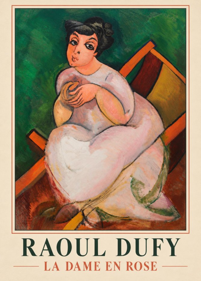 Raoul Dufy La Dame En Rose No3 - Poszter