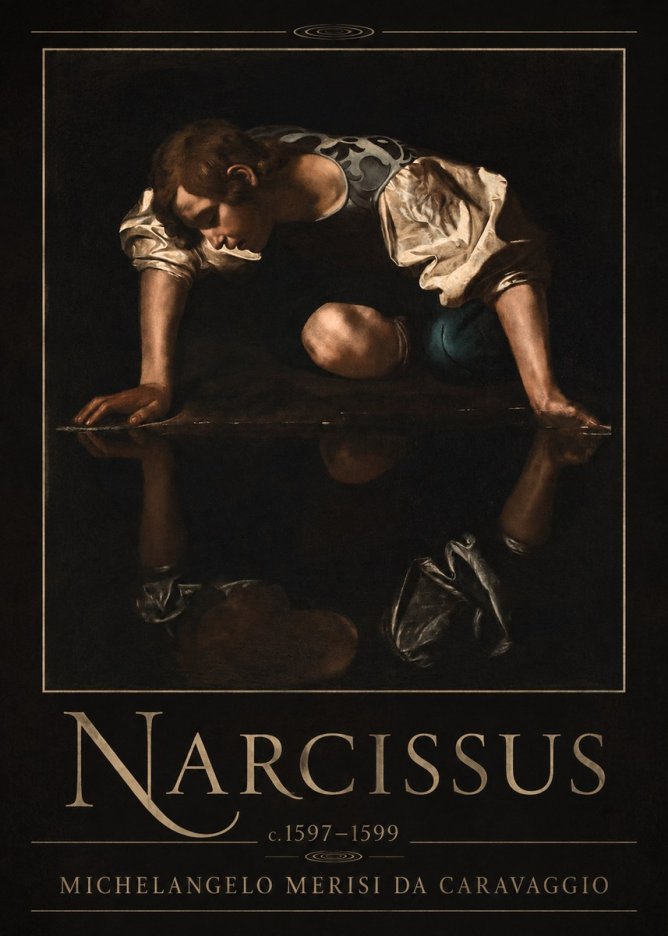 Michelangelo Merisi da Caravaggio Narcissus II No2 - Poszter