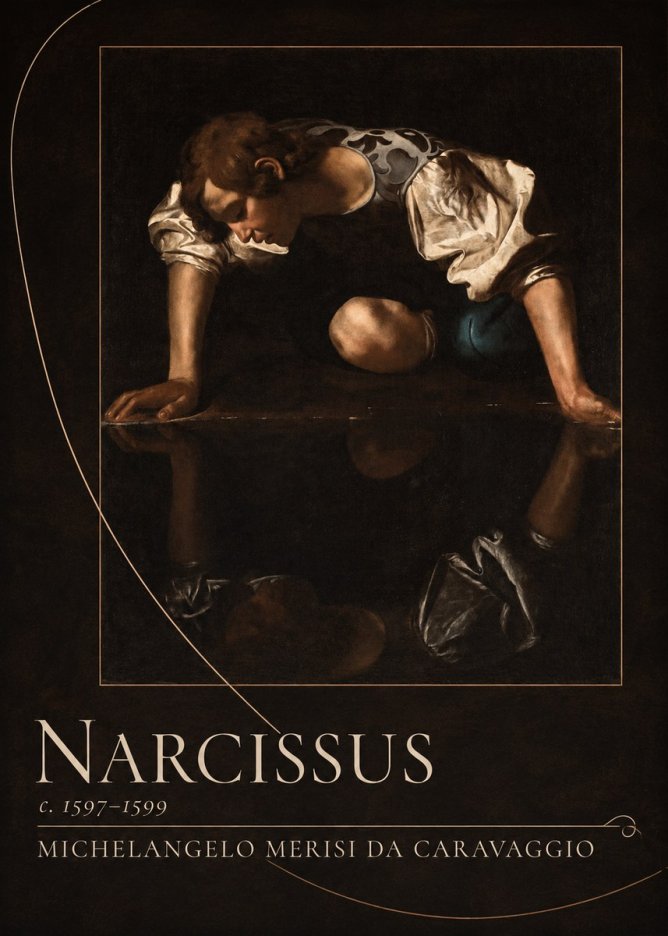 Michelangelo Merisi da Caravaggio Narcissus II No3 - Poszter