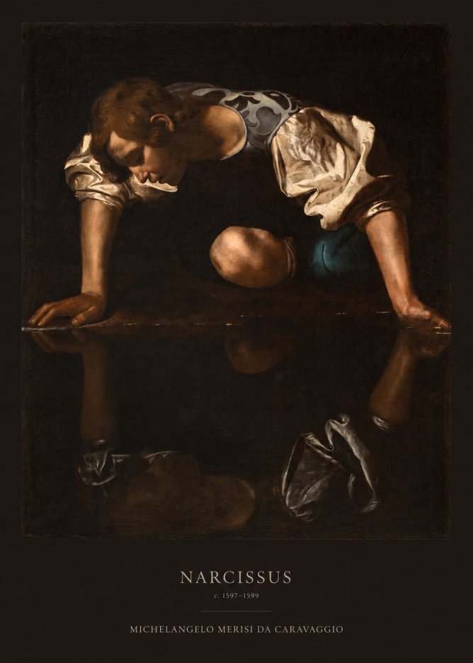 Michelangelo Merisi da Caravaggio Narcissus II No5 - Poszter