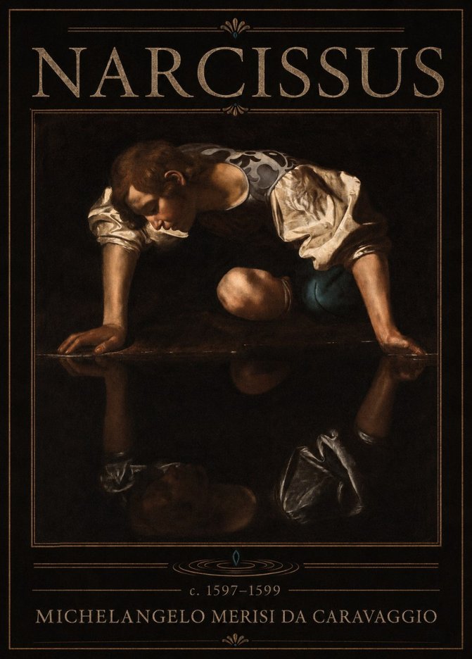 Michelangelo Merisi da Caravaggio Narcissus II No6 - Poszter