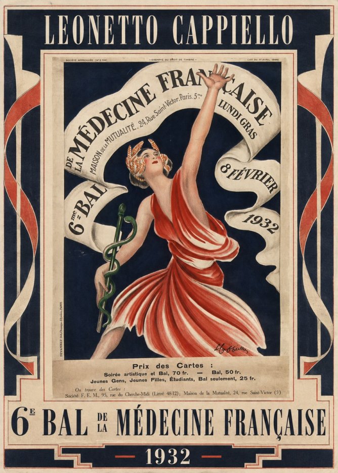 Leonetto Cappiello 6E Bal De La Médecine Française - 1932 No1 - Poszter