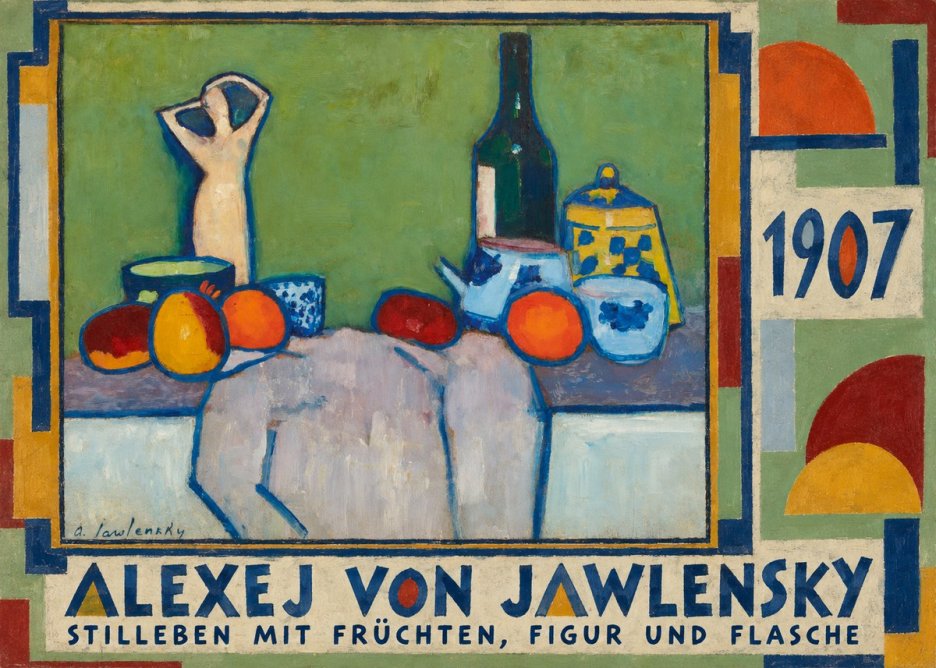 Alexej von Jawlensky Stilleben Mit Früchten, Figur Und Flasche 1907 No4 - Poszter