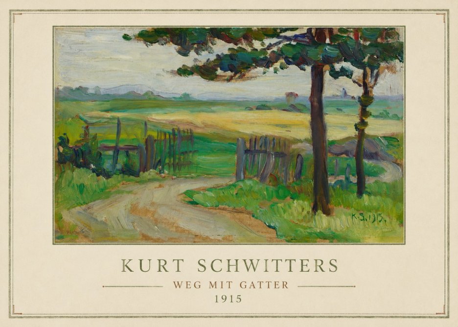 Kurt Schwitters Weg Mit Gatter No1 - Poszter
