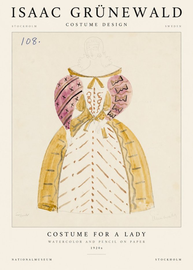 Isaac Grünewald Costume Design XII No2 - Poszter
