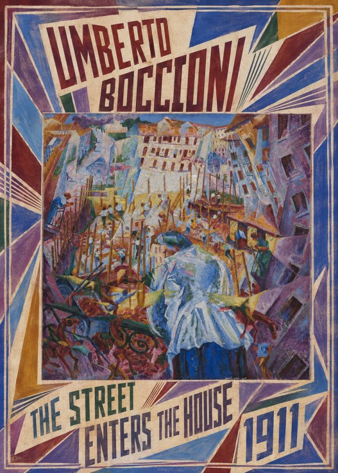 Umberto Boccioni The Street Enters the House No4 - Poszter