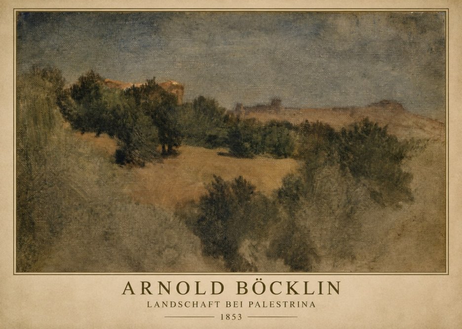 Arnold Böcklin Landschaft Bei Palestrina No1 - Poszter