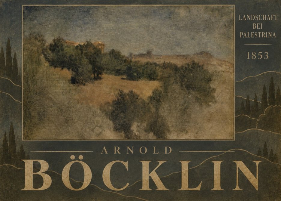 Arnold Böcklin Landschaft Bei Palestrina No6 - Poszter