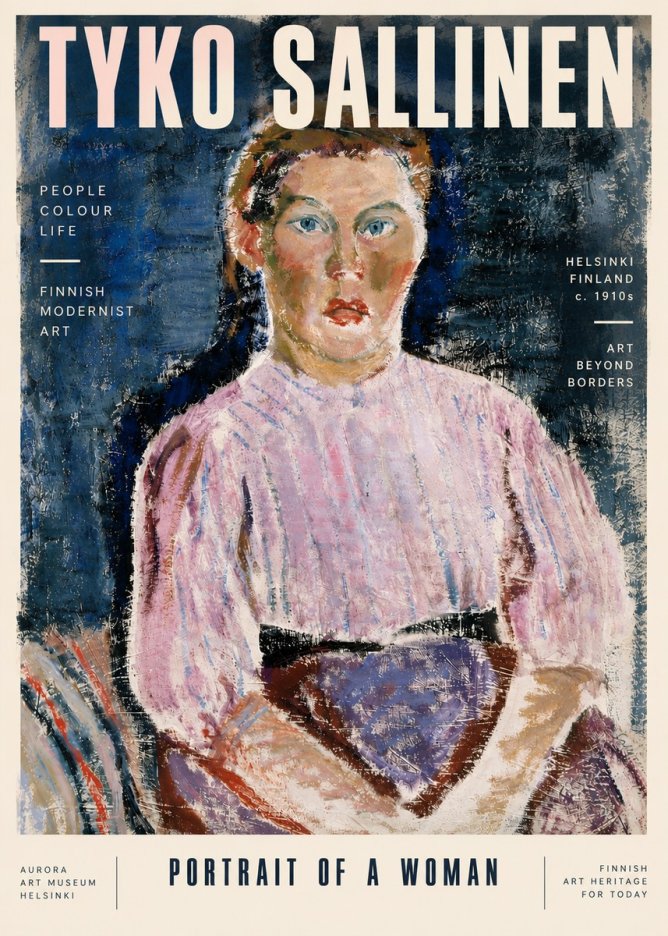 Tyko Sallinen Portrait of a Woman II No6 - Poszter