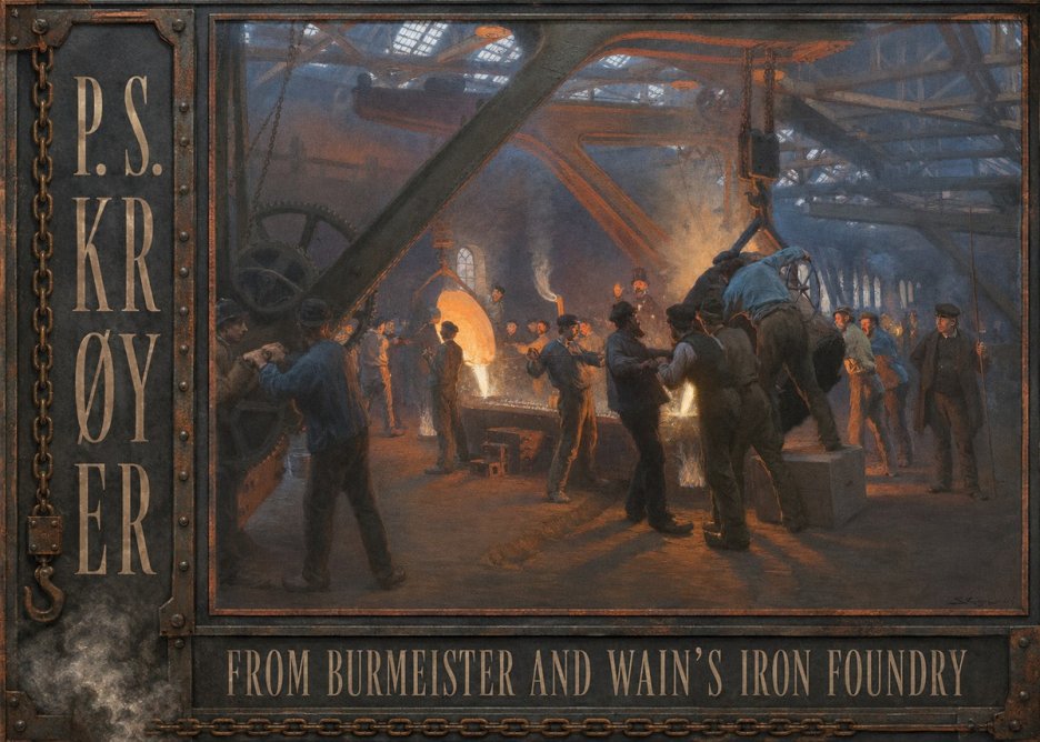 P.S. Krøyer From Burmeister and Wain's Iron Foundry No3 - Poszter