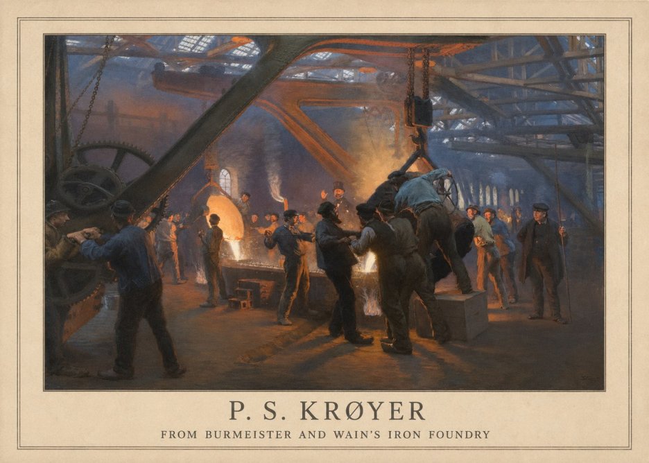 P.S. Krøyer From Burmeister and Wain's Iron Foundry No4 - Poszter