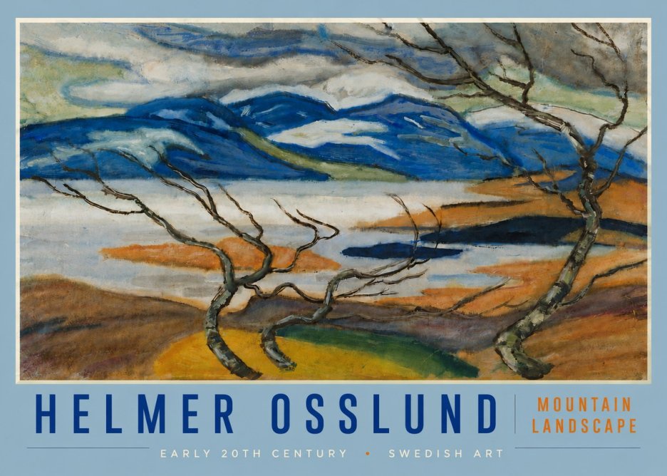 Helmer Osslund Mountain Landscape No4 - Poszter