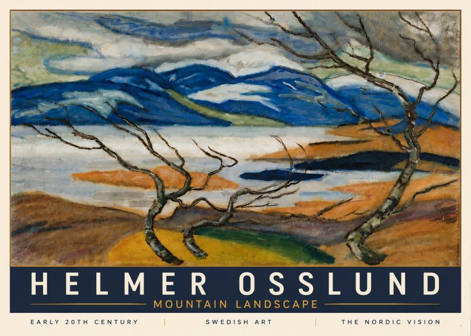 Helmer Osslund Mountain Landscape No6 - Poszter