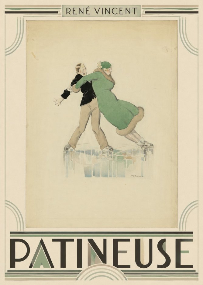 René Vincent Patineuse No5 - Poszter