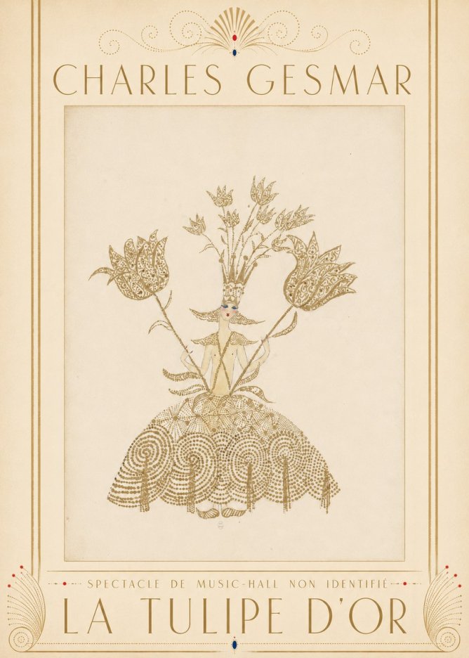 Charles Gesmar La Tulipe D'or No3 - Poszter