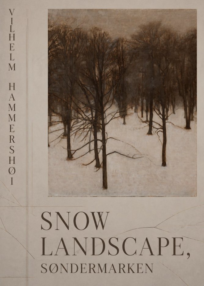 Vilhelm Hammershøi Snow Landscape, Søndermarken No5 - Poszter