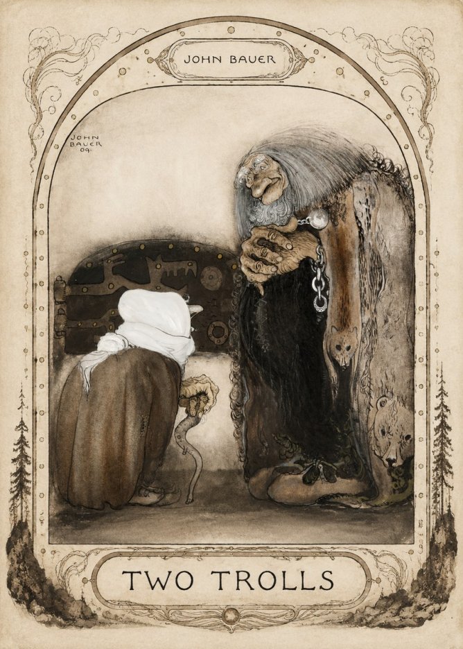 John Bauer Two Trolls No3 - Poszter