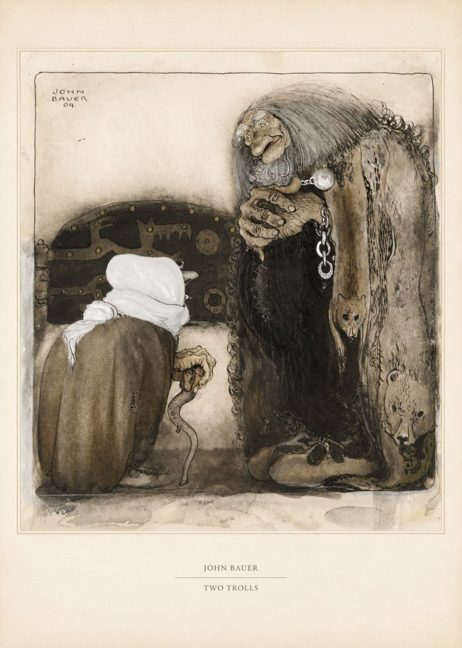 John Bauer Two Trolls No5 - Poszter