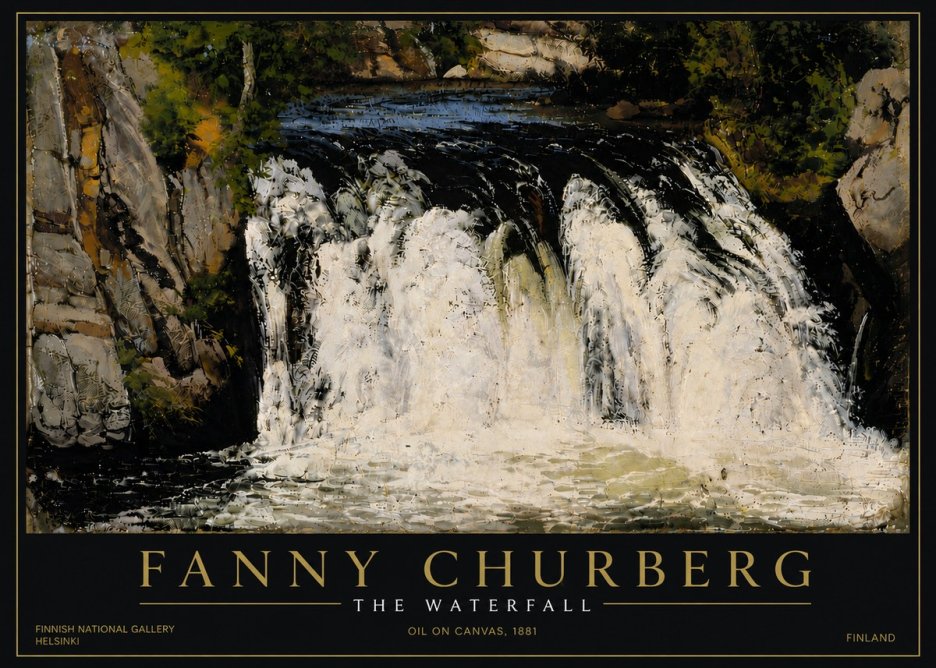 Fanny Churberg The Waterfall No6 - Poszter