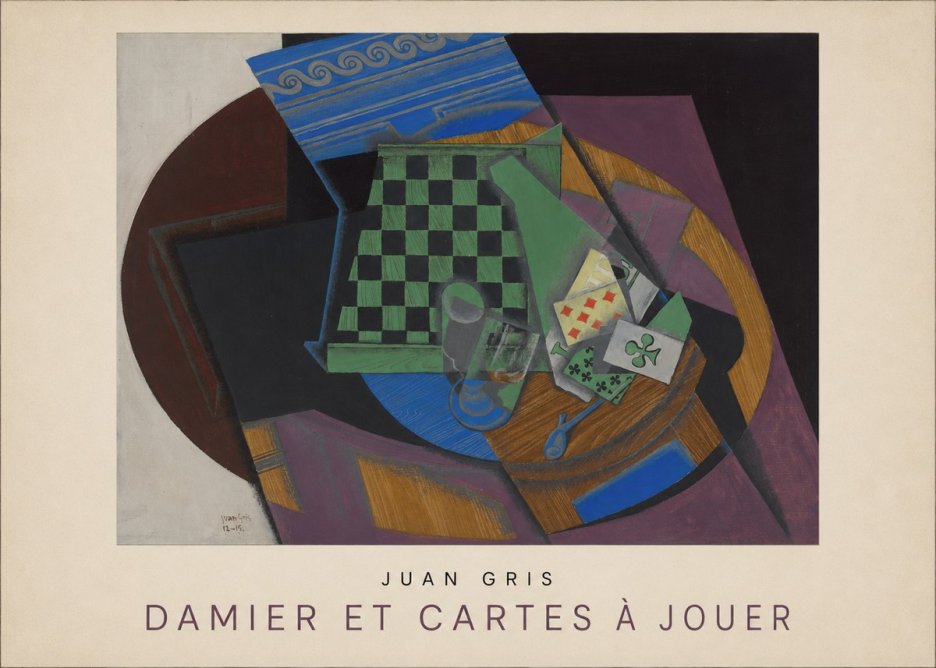 Juan Gris Damier Et Cartes À Jouer No3 - Poszter