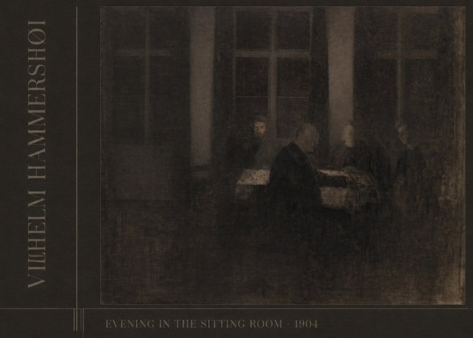 Vilhelm Hammershøi Evening in the Sitting Room No2 - Poszter