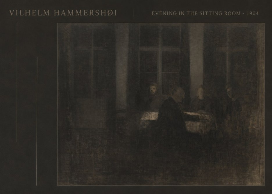 Vilhelm Hammershøi Evening in the Sitting Room No3 - Poszter