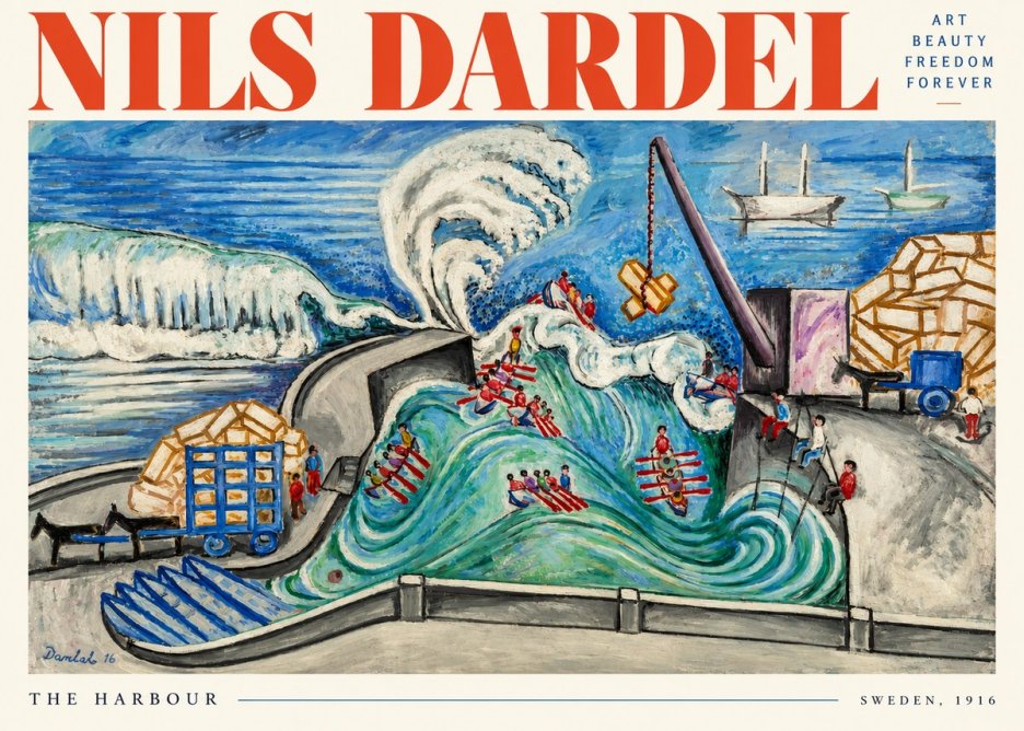 Nils Dardel The Harbour No2 - Poszter