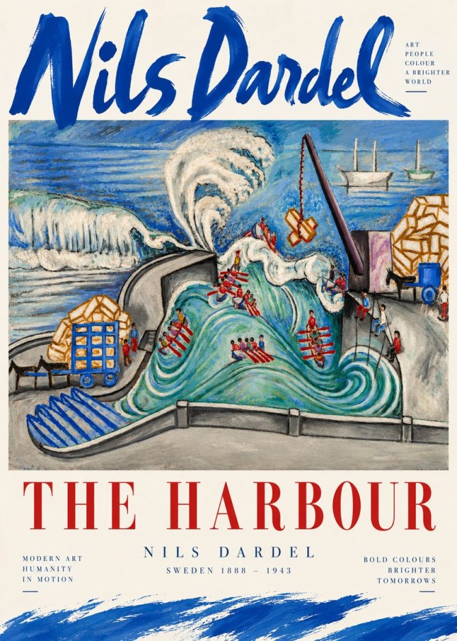 Nils Dardel The Harbour No6 - Poszter