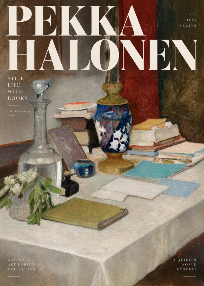 Pekka Halonen Still Life with Books No2 - Poszter