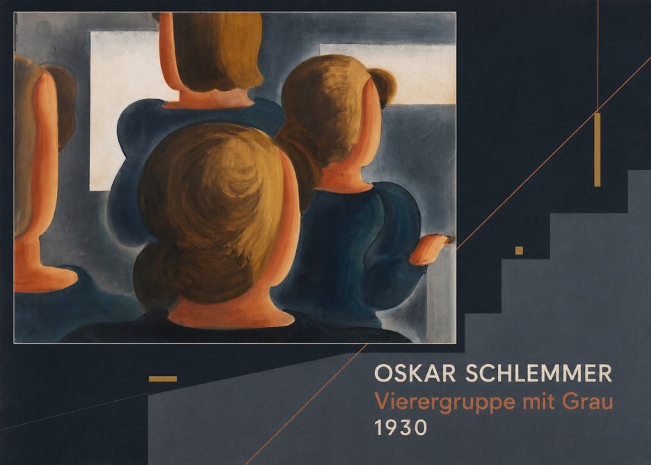 Oskar Schlemmer Vierergruppe Mit Grau No6 - Poszter