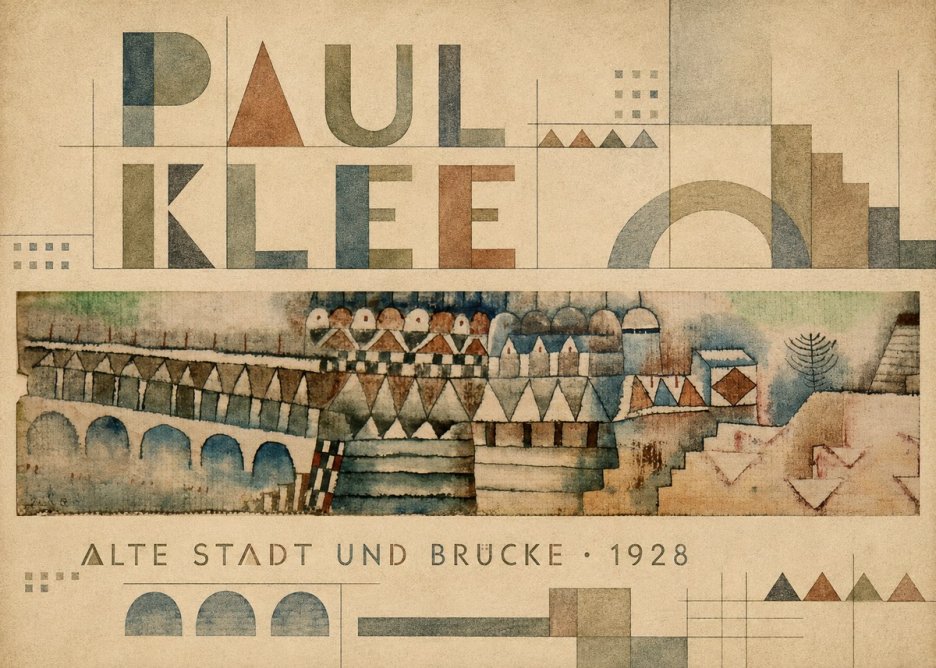 Paul Klee Alte Stadt Und Brücke No5 - Poszter