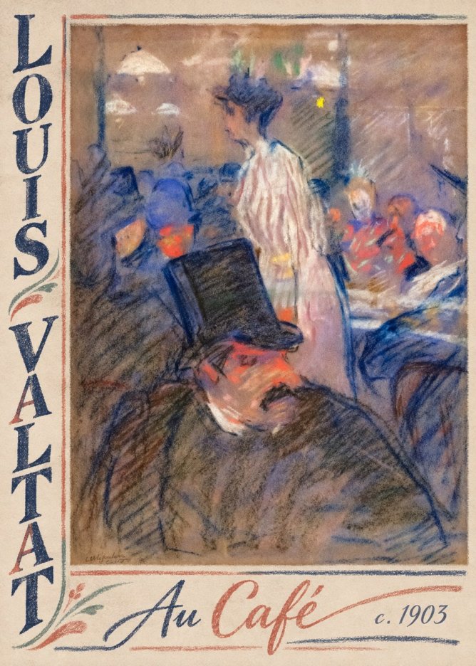 Louis Valtat Au Café No2 - Poszter