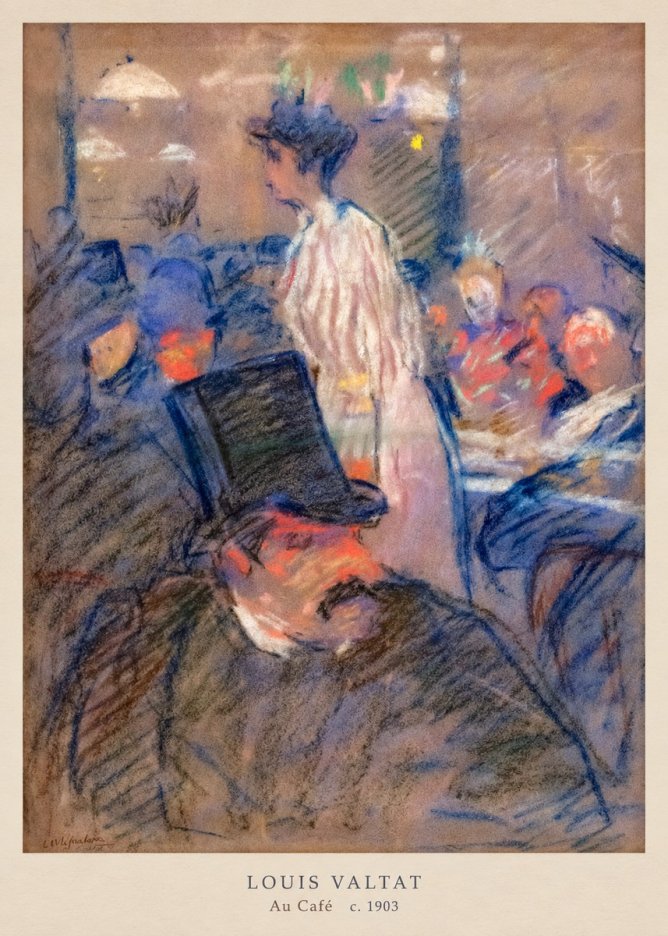 Louis Valtat Au Café No6 - Poszter