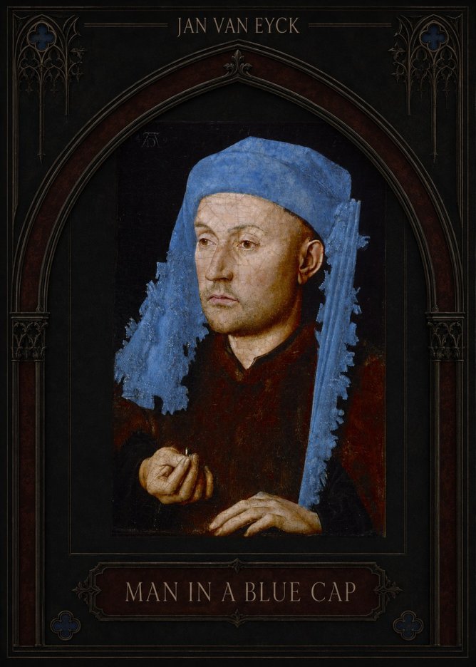 Jan van Eyck Man in a Blue Cap I No3 - Poszter