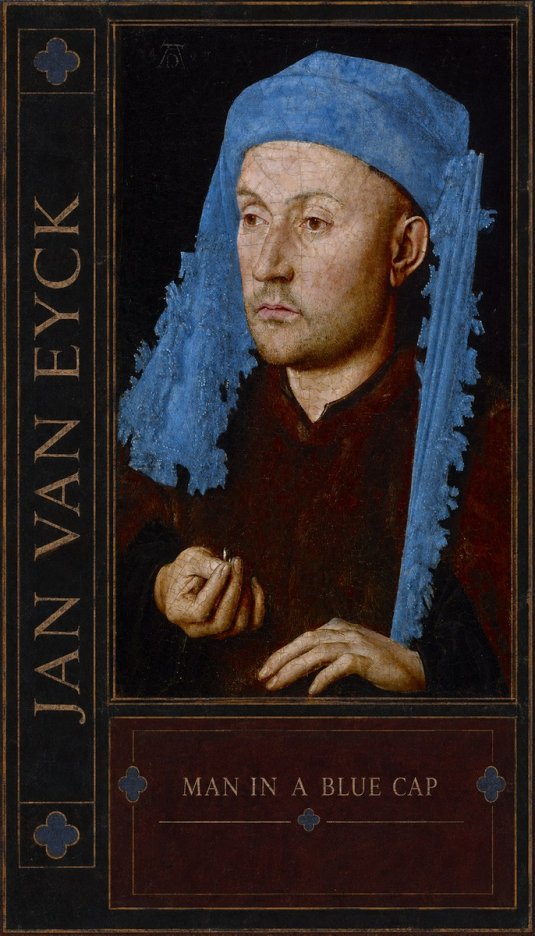 Jan van Eyck Man in a Blue Cap I No4 - Poszter