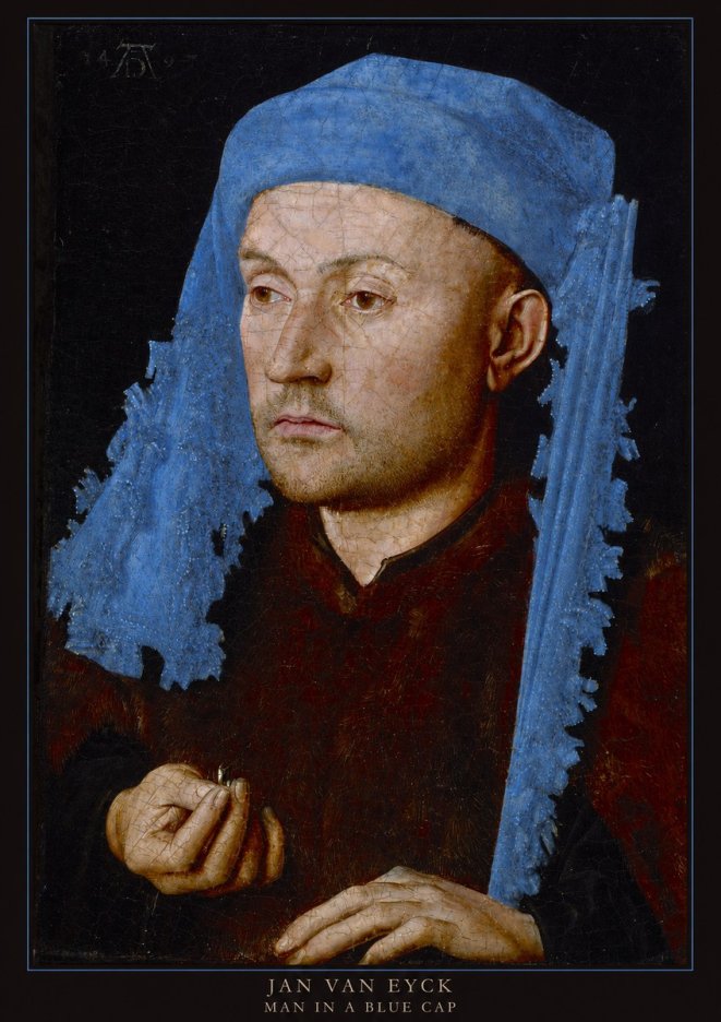 Jan van Eyck Man in a Blue Cap I No5 - Poszter
