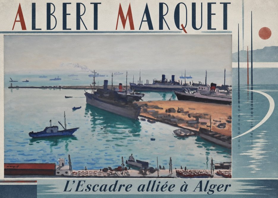 Albert Marquet L'escadre Alliée À Alger No3 - Poszter
