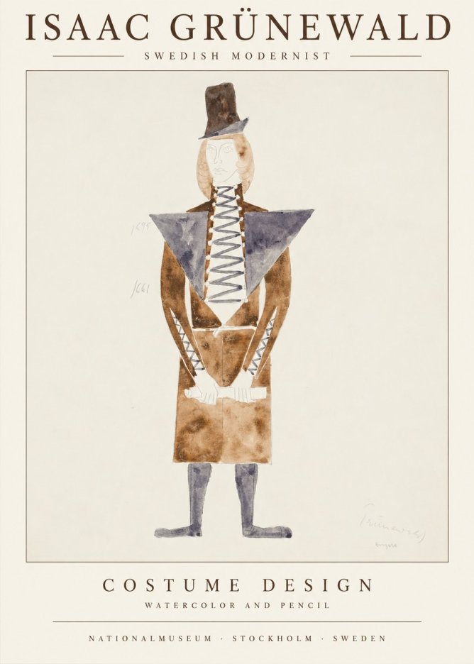 Isaac Grünewald Costume Design XIII No2 - Poszter