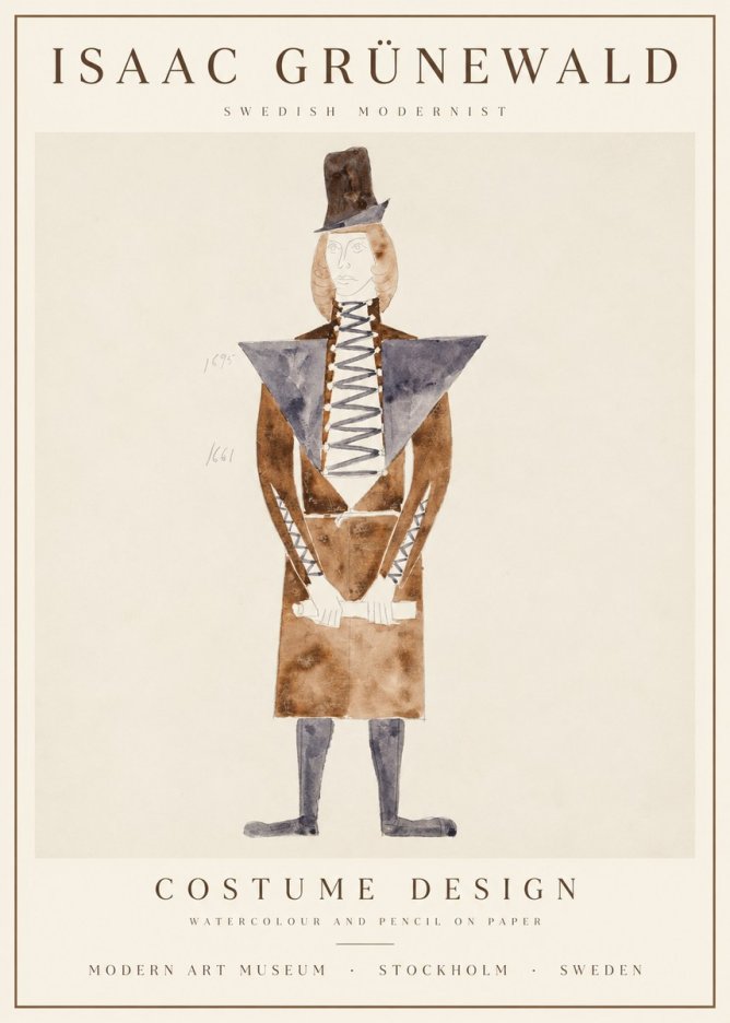 Isaac Grünewald Costume Design XIII No4 - Poszter