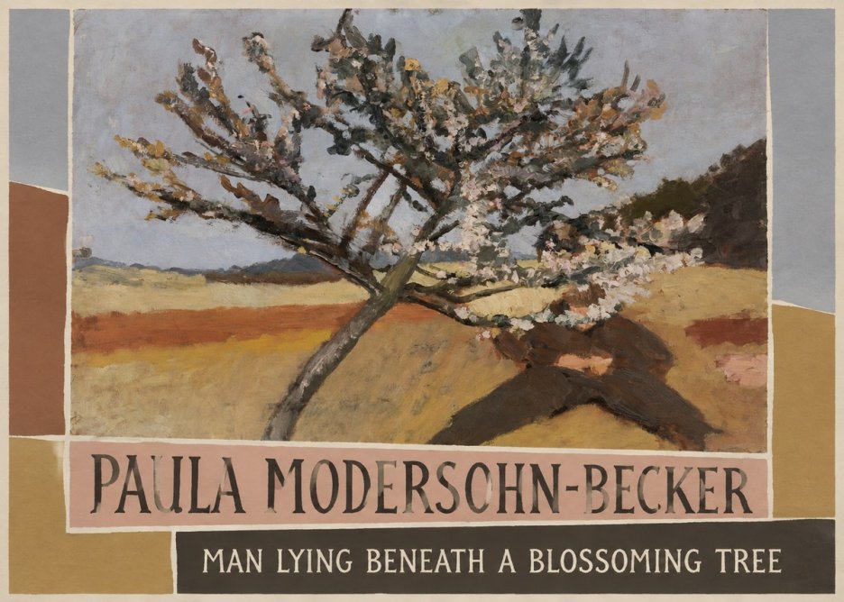 Paula Modersohn-Becker Man Lying Beneath a Blossoming Tree No4 - Poszter