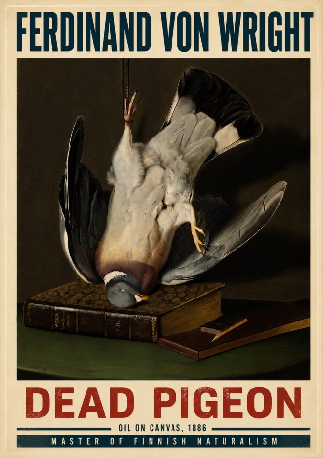 Ferdinand von Wright Dead Pigeon No6 - Poszter