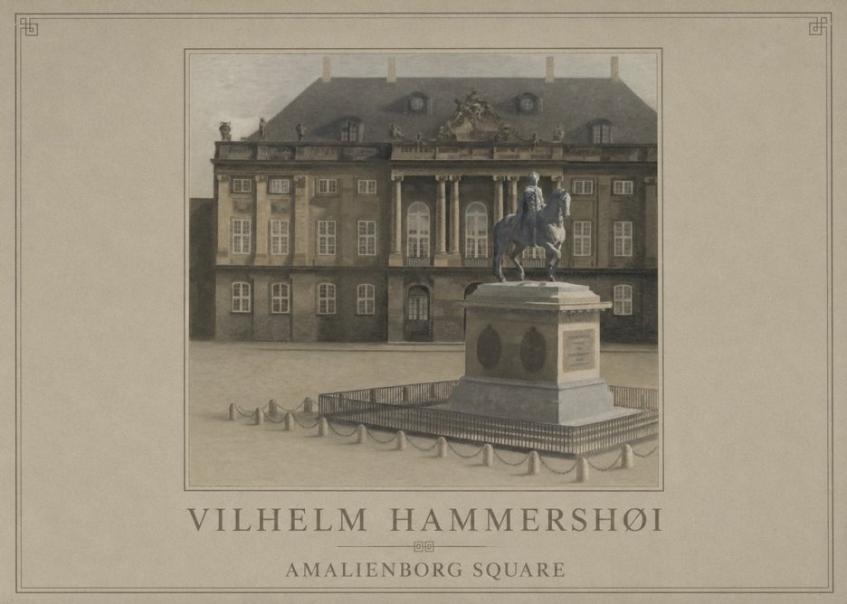 Vilhelm Hammershøi Amalienborg Square II No1 - Poszter